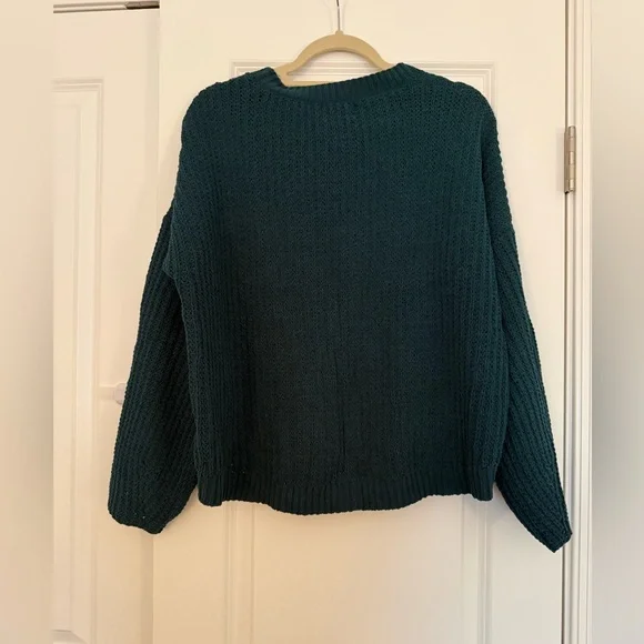 Universal Thread Women's Cable Knit Sweater - Dark Teal - Picture 2 of 3